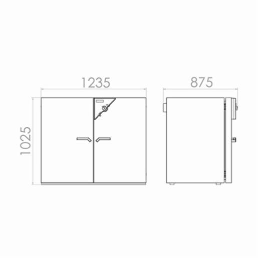 Binder FED Classic.Line - 향상된 타이머 기능을 갖춘 건조 및 가열 챔버 FED 400 400V 9010-0216