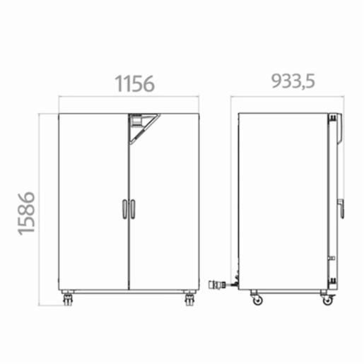 Binder Series FED Avantgarde.Line - Drying and heating chambers with forced convection and enhanced timer functions FED 720 400V 9010-0301