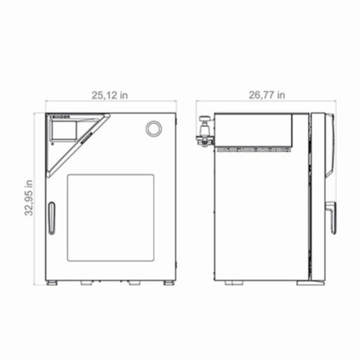 [BINDER GmbH] VDL 시리즈, 비가연성 솔벤트용 진공 건조 챔버, VD 56 (Product No. 9630-0010)