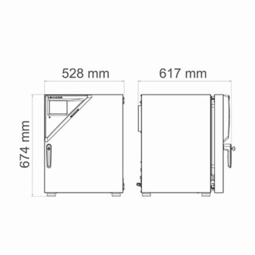 Binder Series CB - CO₂ incubators with hot air sterilization and heat sterilizable CO₂ sensor CB056-230V 9640-0005