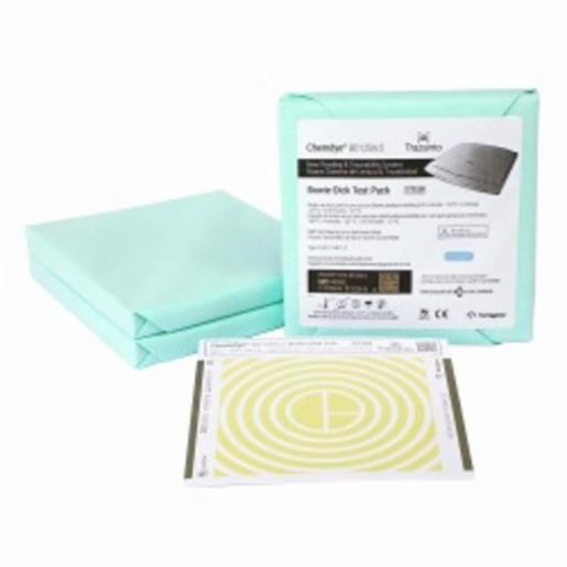 Terragene Bowie-Dick test pack detects inadequate air removal and steam penetration in vacuum-assisted Steam sterilizers. Cycles of 16.9 min at 121 ℃, 4 minutes at 132 ℃ and 3.5 minutes at 134 ℃., 보관: 실온 (10-30℃) BD125X/2