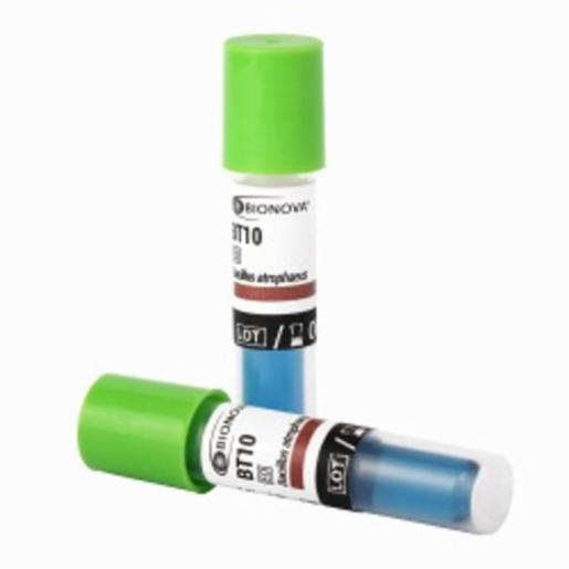 Terragene Self-contained Biological Indicator for Ethylene Oxide sterilization processes. Bacillus atrophaeus (ATCC 9372) 10⁶ spores per vial. Readout: 48 hours., 보관: 실온 (10-30℃) BT10/6